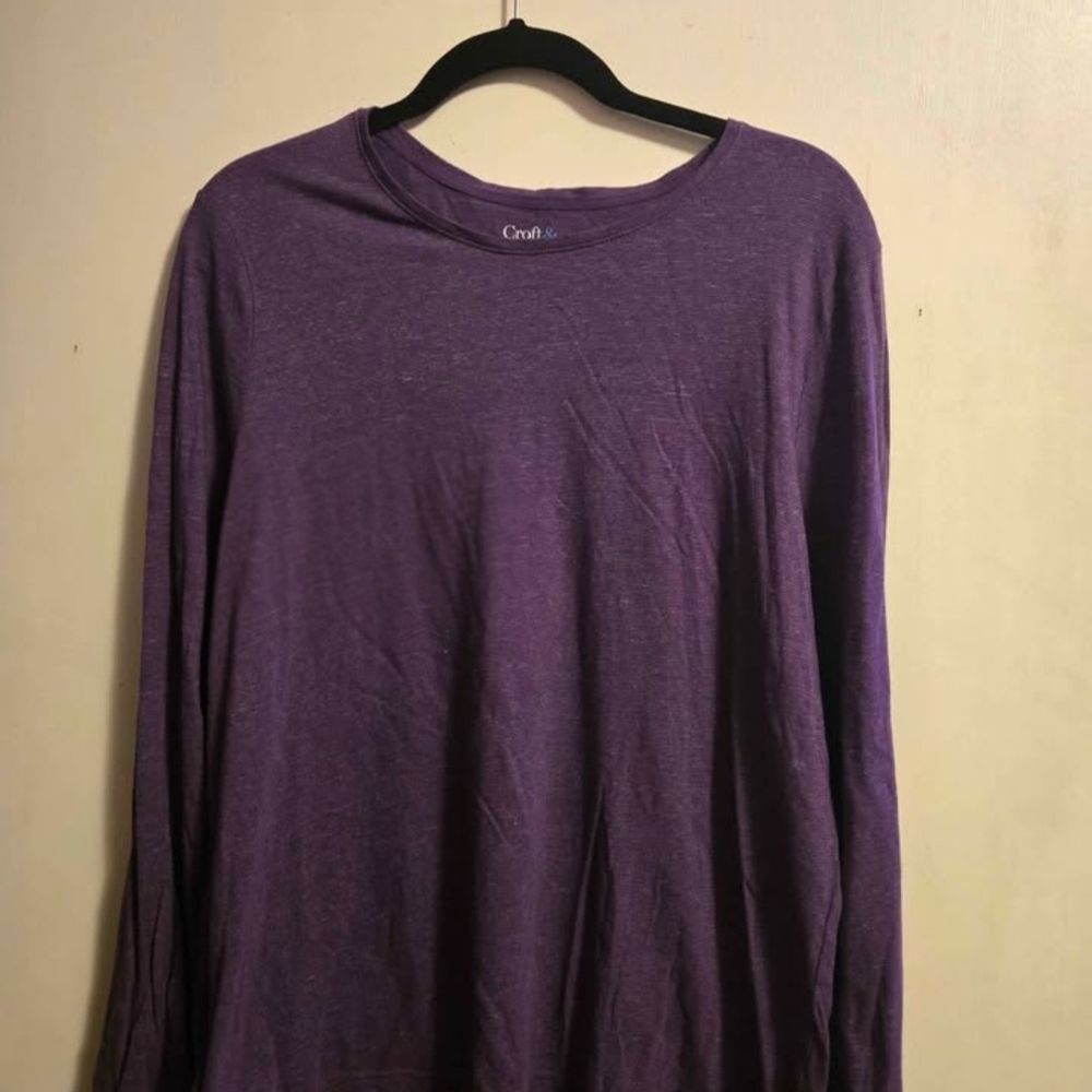 Croft & Barrow Lavender Long Sleeve Top